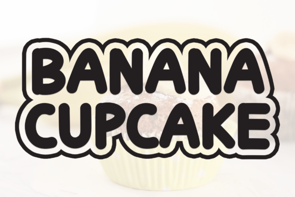 Banana Cupcake Font for Handmade Creativity