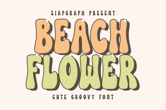 Beach Flower Font for Summer Branding and Playful Design