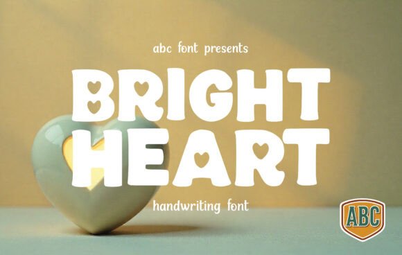 Bright Heart: A Playful Display Typeface for Heartfelt Branding