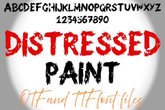 Distressed Paint Font for Handmade Projects