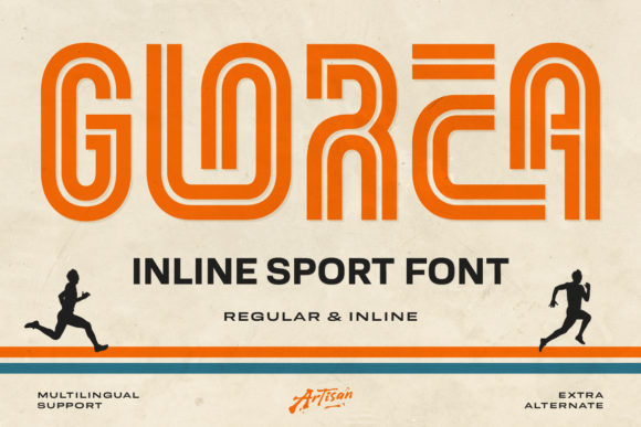 Glorea: The Bold Inline Display Font for Handmade Brands