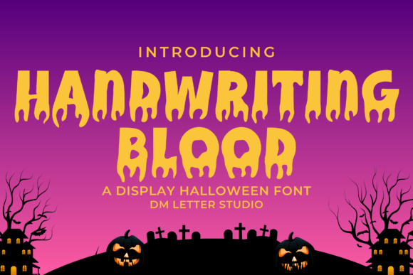 Handwriting Blood Font for Macabre Craft Projects