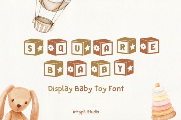 Square Baby: A Playful Display Font for Editorial Design