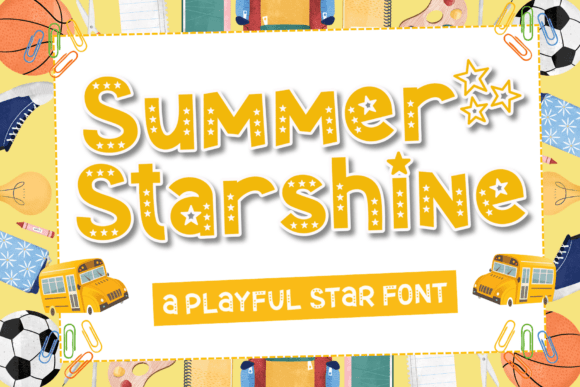Summer Starshine: A Cheerful Display Font for Summer Designs